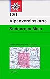 Steinernes Meer: Wegmarkierungen und Skirouten - Topographische Karte 1:25.000 (Alpenvereinskarten)