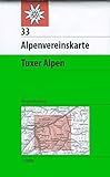 Tuxer Alpen: Wegmarkierung, 1: 50.000 (Alpenvereinskarten)